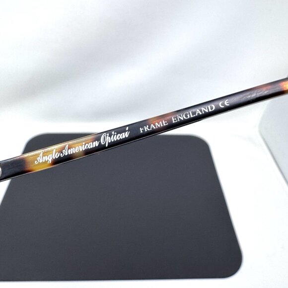 Authentic Anglo American Optical MOD401 DCM 47 [] 18 Tortoise EyeGlasses England - Picture 9 of 16